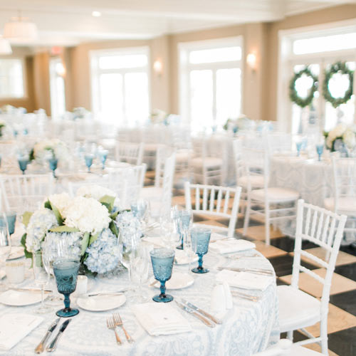 The Sagamore Room wedding reception decor, Inn at Bay Harbor